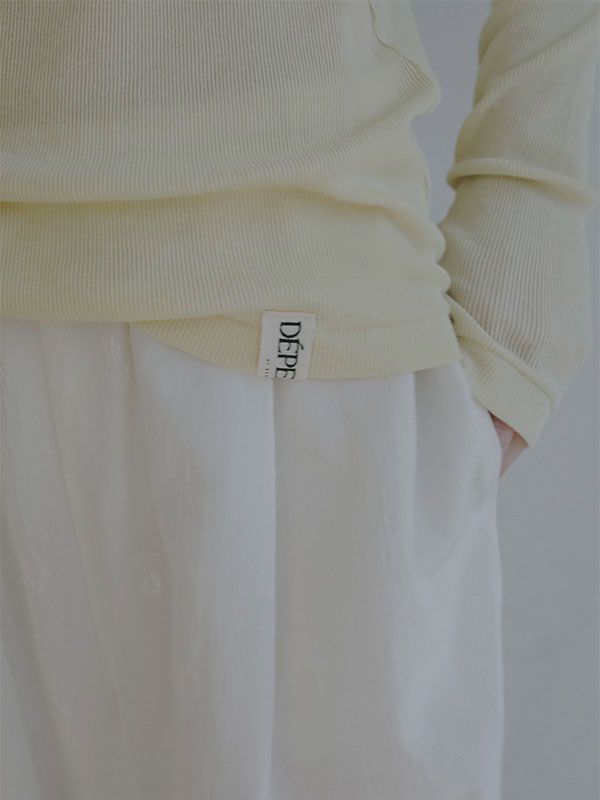 DEPENDREシアーロンTee / カットソー （CREAM）