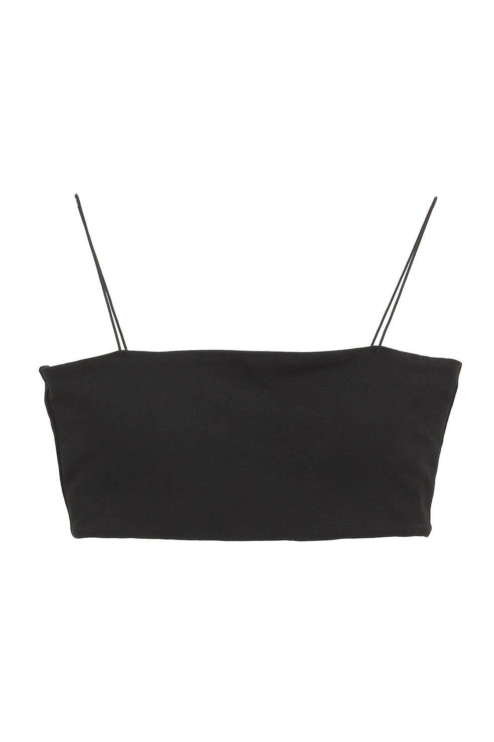 バンドゥブラ - THIN CORD BANDEAU BRA TOPS (BLACK)