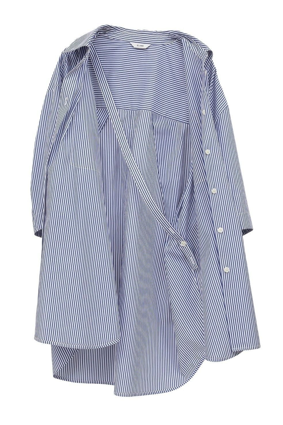 ハーフスリーブヒュージーシャツ - HALF SLEEVE HUGE SHIRTS (STRIPE)
