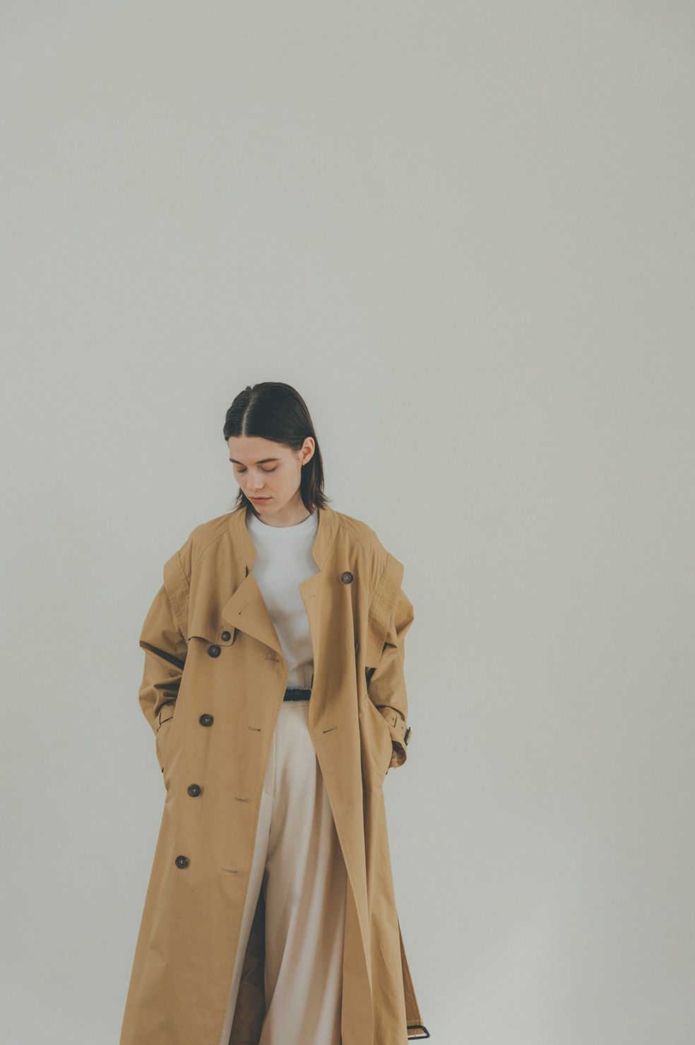 CLANE - スクエアスリーブトレンチコート - 2WAY SQUARE SLEEVE TRENCH ...