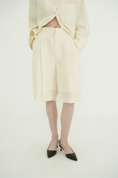 テンセルハーフパンツ - TENCEL HALF PANTS (IVORY)