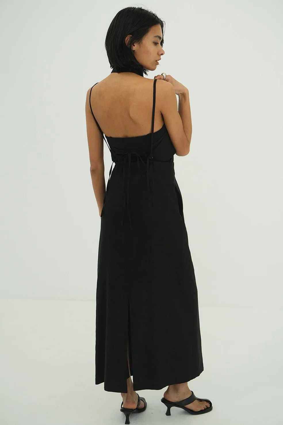 ドレープキャミスカート - DRAPE WRAP CAMI SKIRT - BLACK