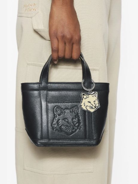 BOLD FOX HEAD KEYRING - フォックスヘッドデザイン キーホルダー - クリーム