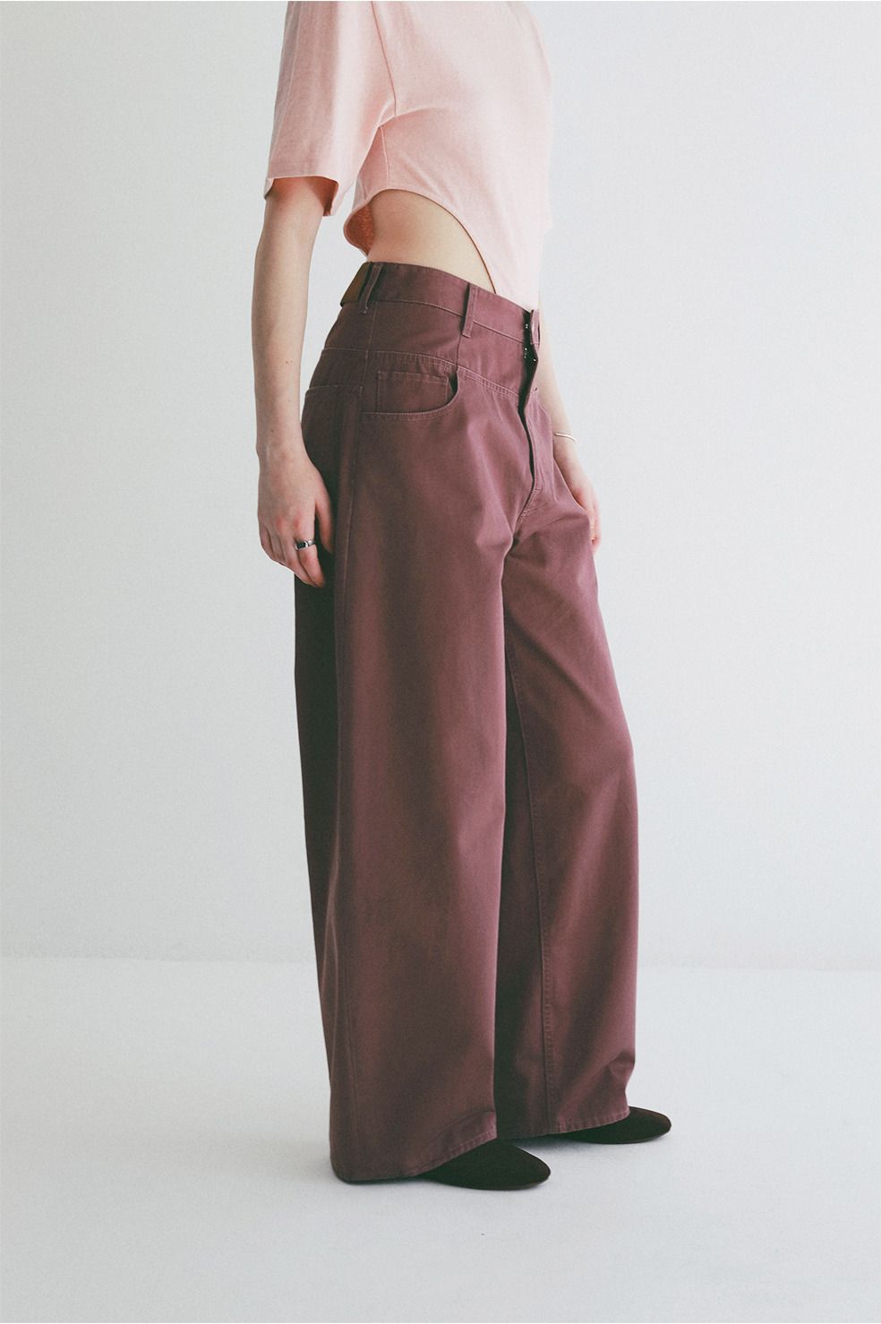 ローウエストバレルパンツ -  LOW WAIST BARREL PANTS (PURPLE)