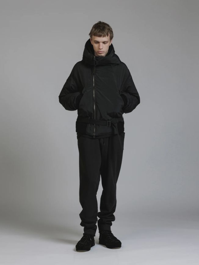 スウェット テーパードパンツ - SWEAT TAPERED PANTS (BLACK)