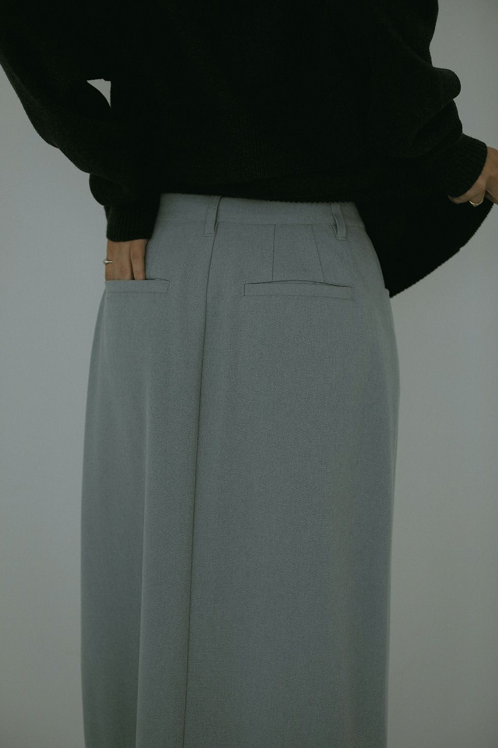 SLIT LAYERED SKIRT - スリットレイヤードミニスカート - LIGHT BLUE