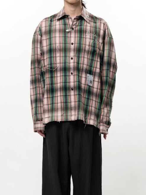 ヴィンテージライクチェックシャツ - VINTAGE LIKE CHK SH (PINK)