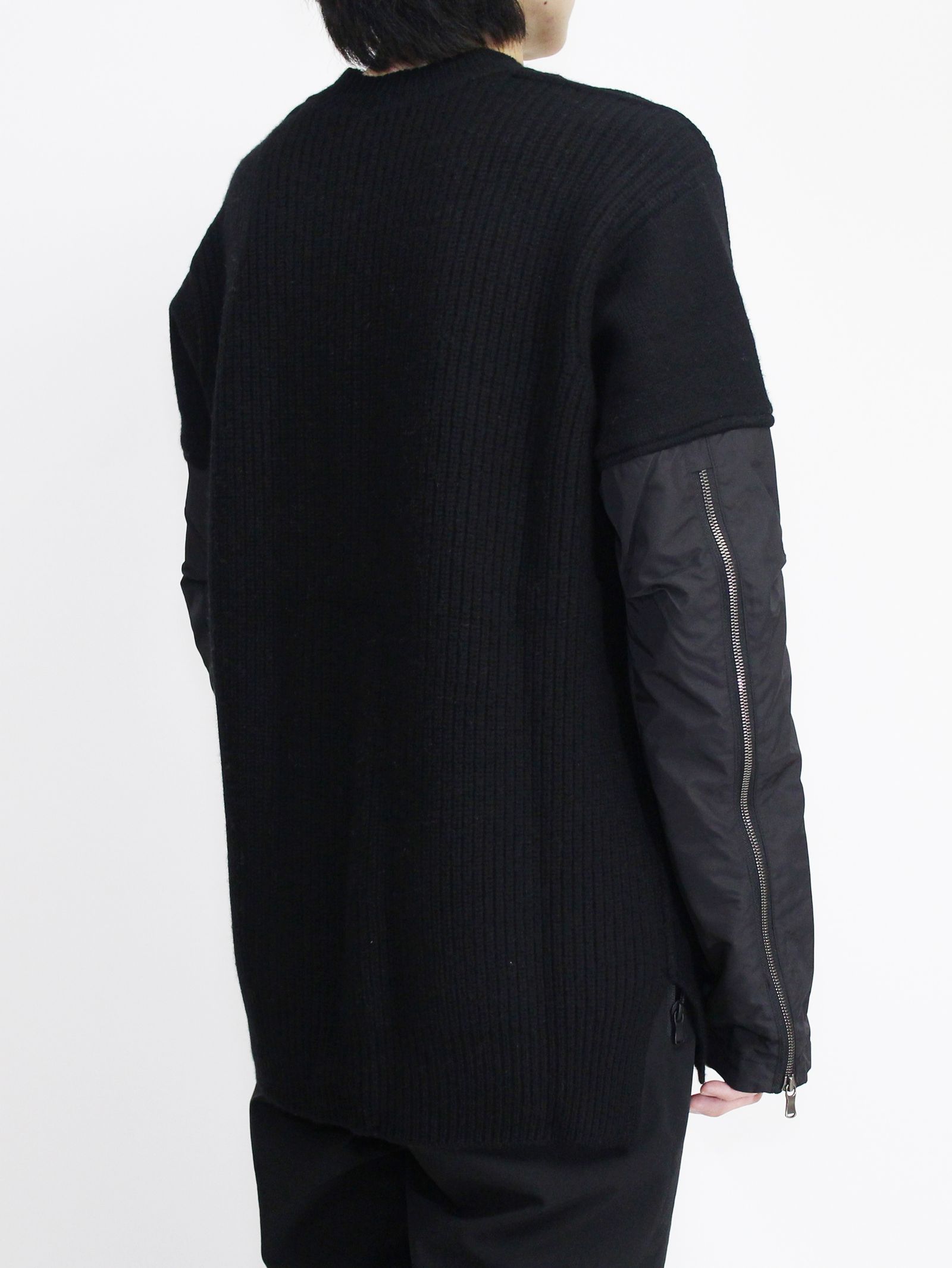 コンビネーションプルオーバー  - BLACK