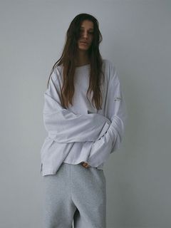 カットオフカフスロンTee (GREY)