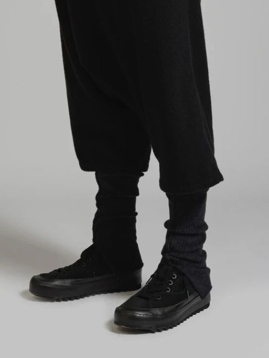 ウール縮絨 製品染め ショートパンツ - OBJECT DYE WOOL DROP CROTCH HALF PANTS LACK