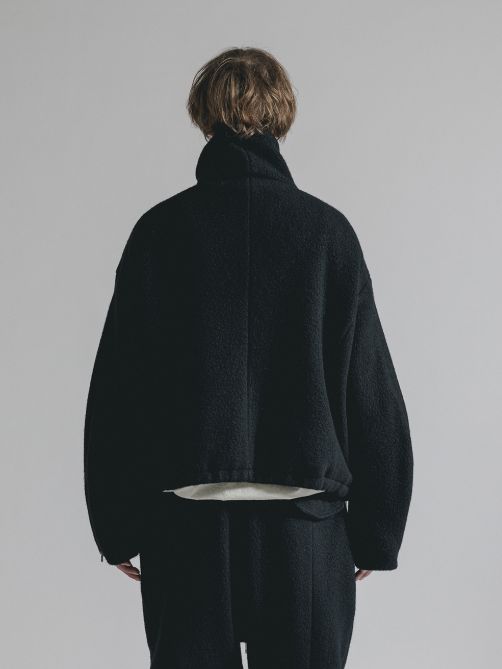 ウールパイル ハイネックジャケット (A-BLACK)