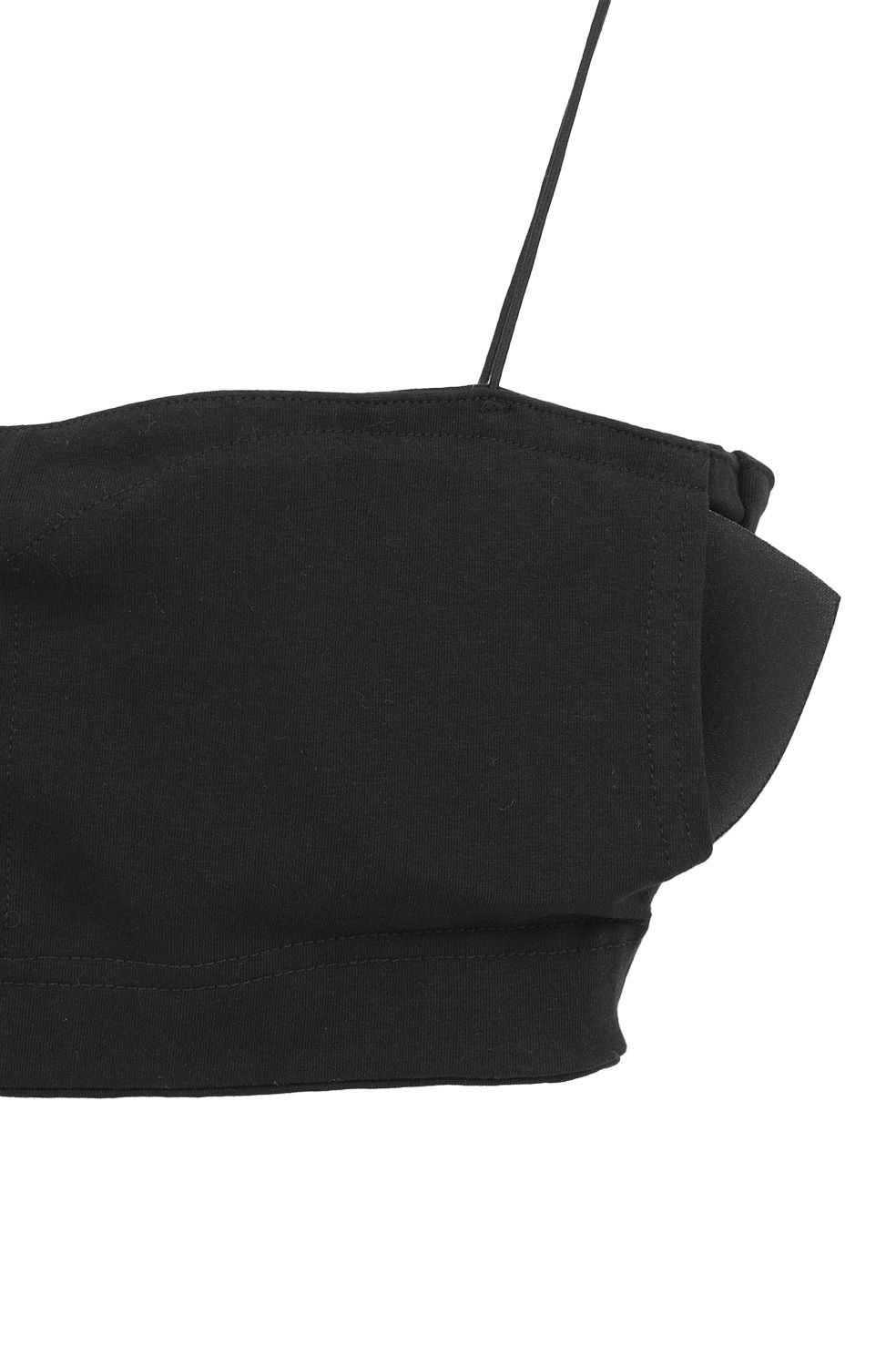 バンドゥブラ - THIN CORD BANDEAU BRA TOPS (BLACK)