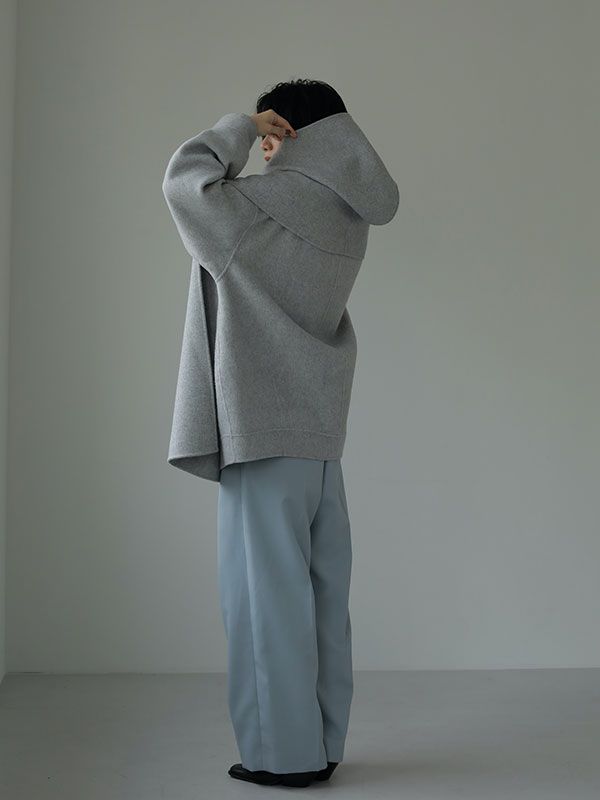 フーディストールリバーショートコート - GREY