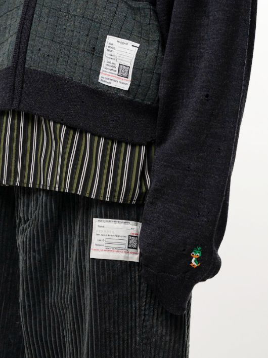 ディストレスト ニットカーディガン - Distressed Knit Cardigan (BLACK)