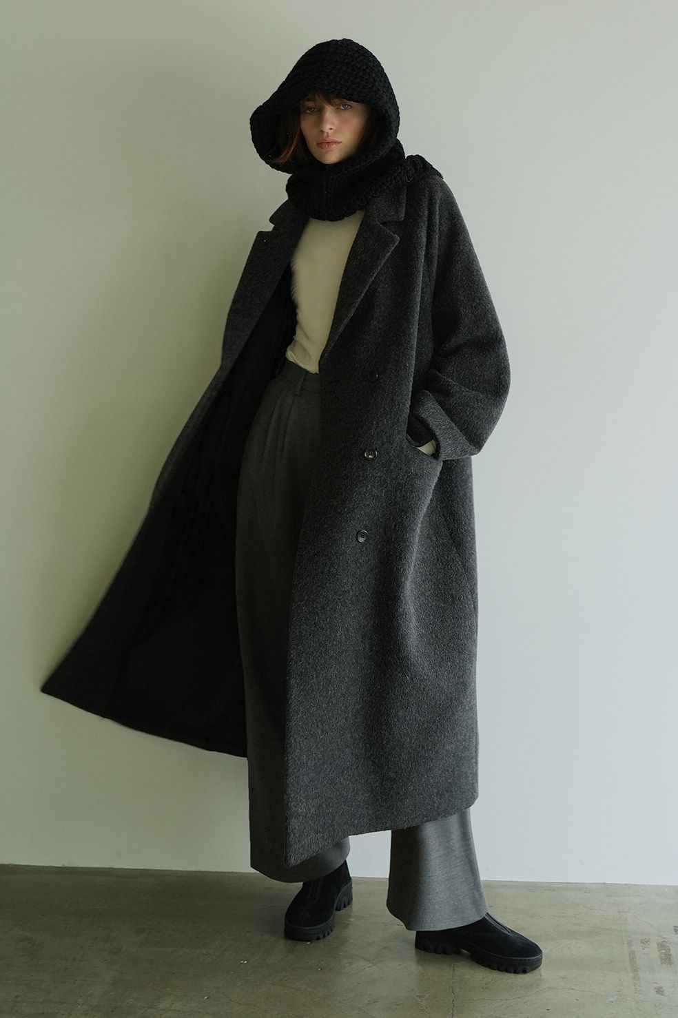 CLANE - ダブルウールロングコート - DOUBLE WOOL LONG COAT ...