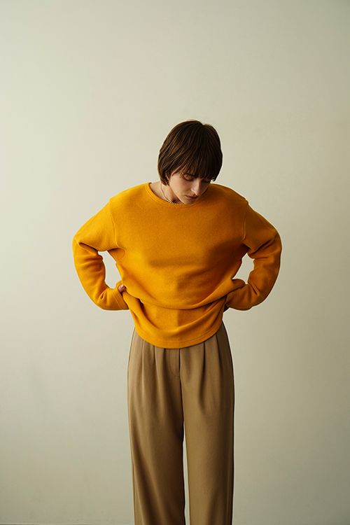 ルーズ ヴィンテージ ロングスリーブ トップス  - LOOSE VINTAGE LONG SLEEVE TOPS MUSTARD