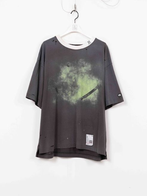 スマイリーフェイス ティーシャツ - smily face PT DR Tee - BLACK