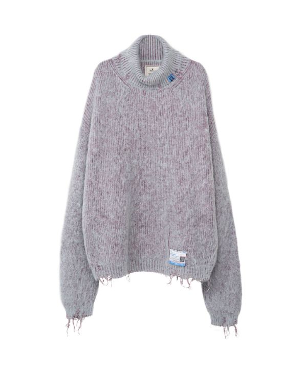 モヘアプルオーバーニット - Mohair Pullover Knit - BLUE