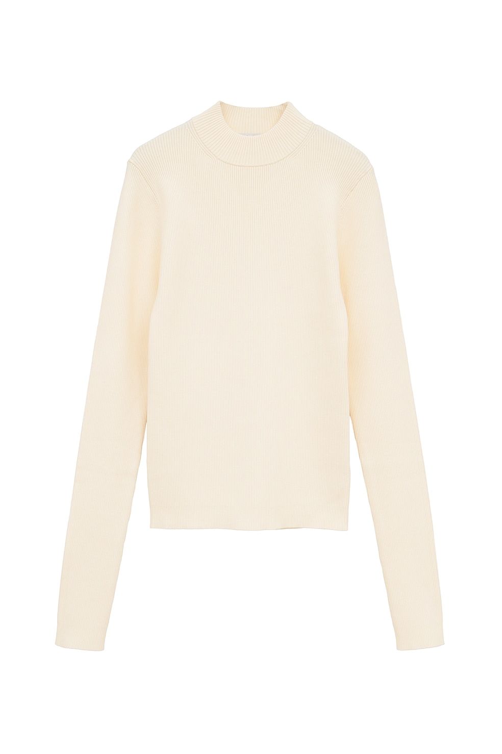 【26AW】 ハイネックリブニットトップス -  H/N RIB KNIT TOPS （IVORY）