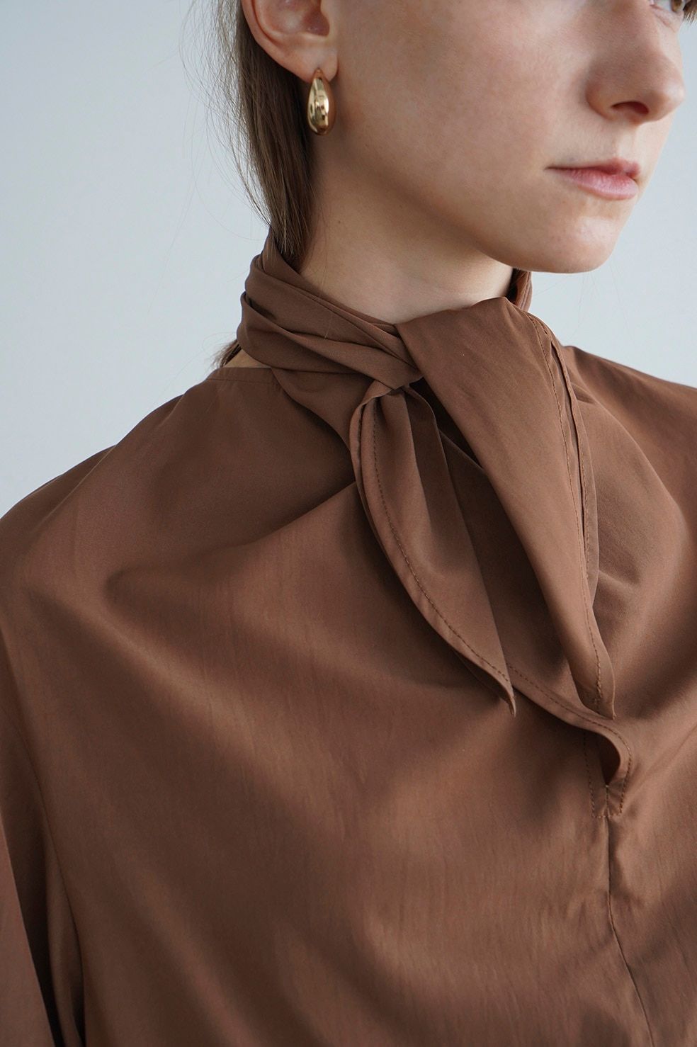 CLANE - チーフカラートップス - CHIEF COLLAR TOPS - BROWN | ADDICT