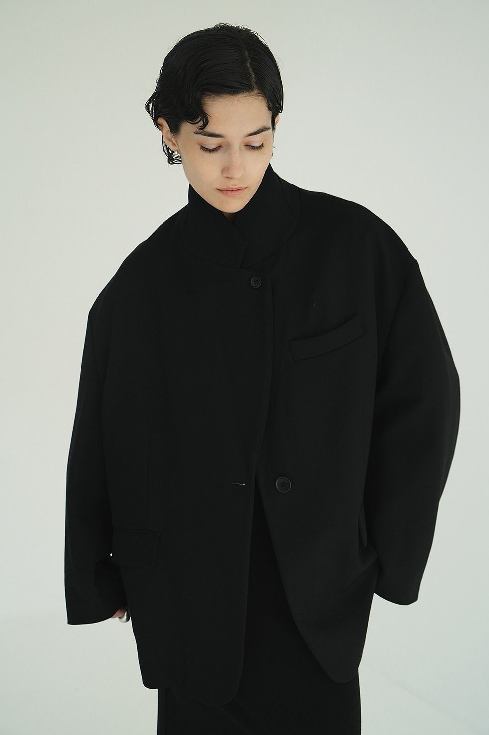 オーバーサイズテーラードジャケット | 2WAY TAILORED OVER JACKET (BLACK)
