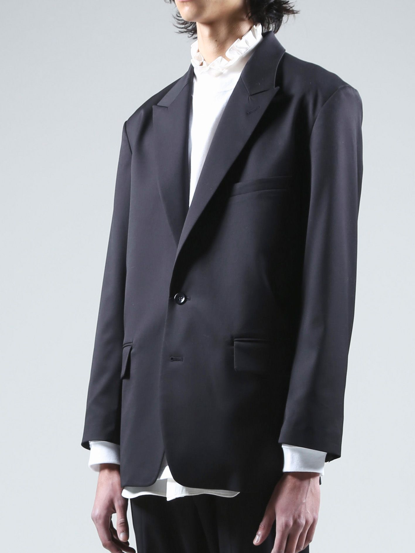 T/Rギャバストレッチダディジャケット - Daddy Jacket - BLACK
