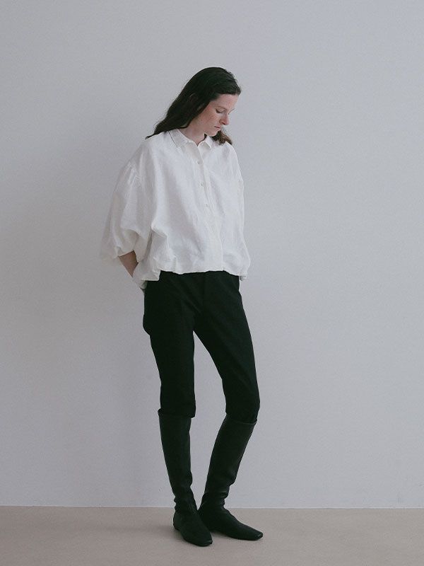 ボリュームスリーブバルーンシャツ (WHITE)