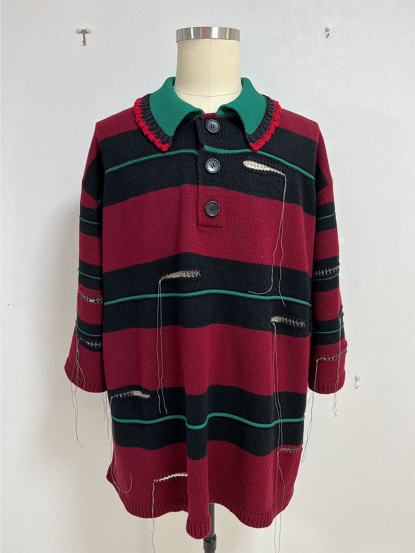 KIDILL - オーバーサイズ ポロニット - OVERSIZED BORDER POLO KNIT