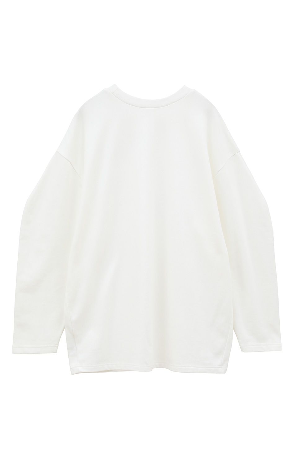 SLIT LONG TEE WHITE - スリット ロングスリーブ カットソー