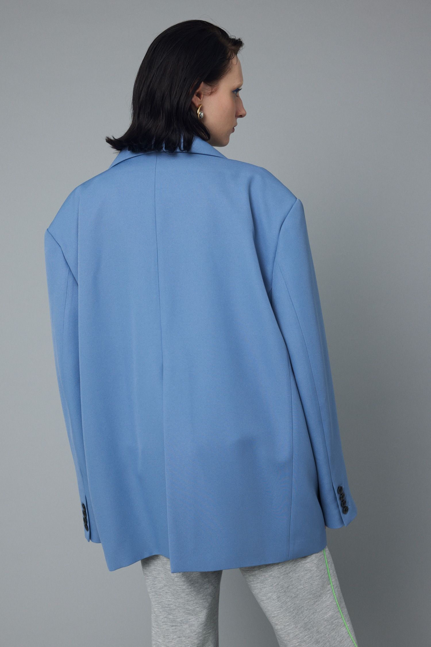 オーバーサイズ シルエット ジャケット - Over silhouette jacket - L/BLU