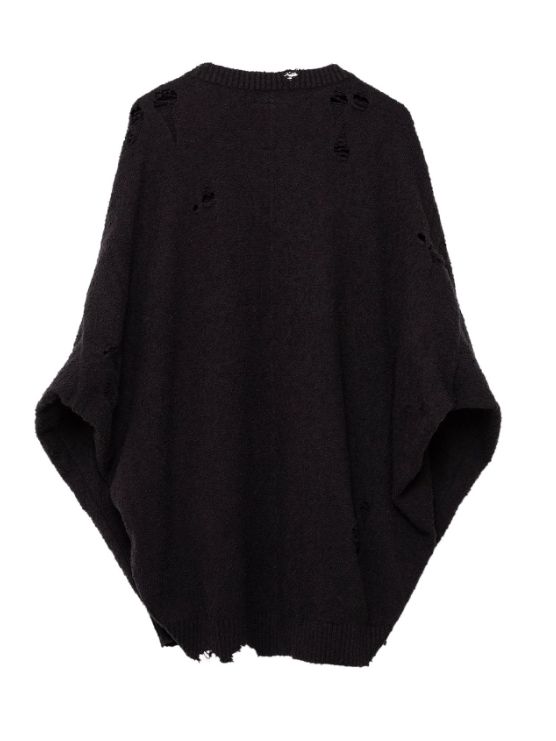 ワイドバック ニット セーター - Wide Back Knit Sweater - BLACK