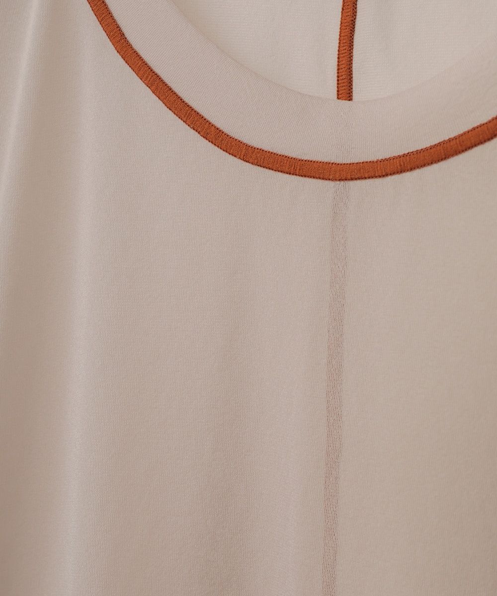 ロングスリーブカットソー - LINE SHEER L/S - IVORY