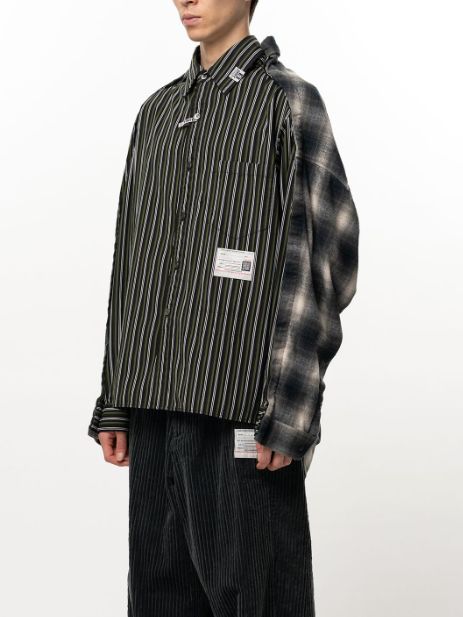 フロント バック ドッキング シャツ - Front Back Docking Long Sleeve Shirt (BLACK)
