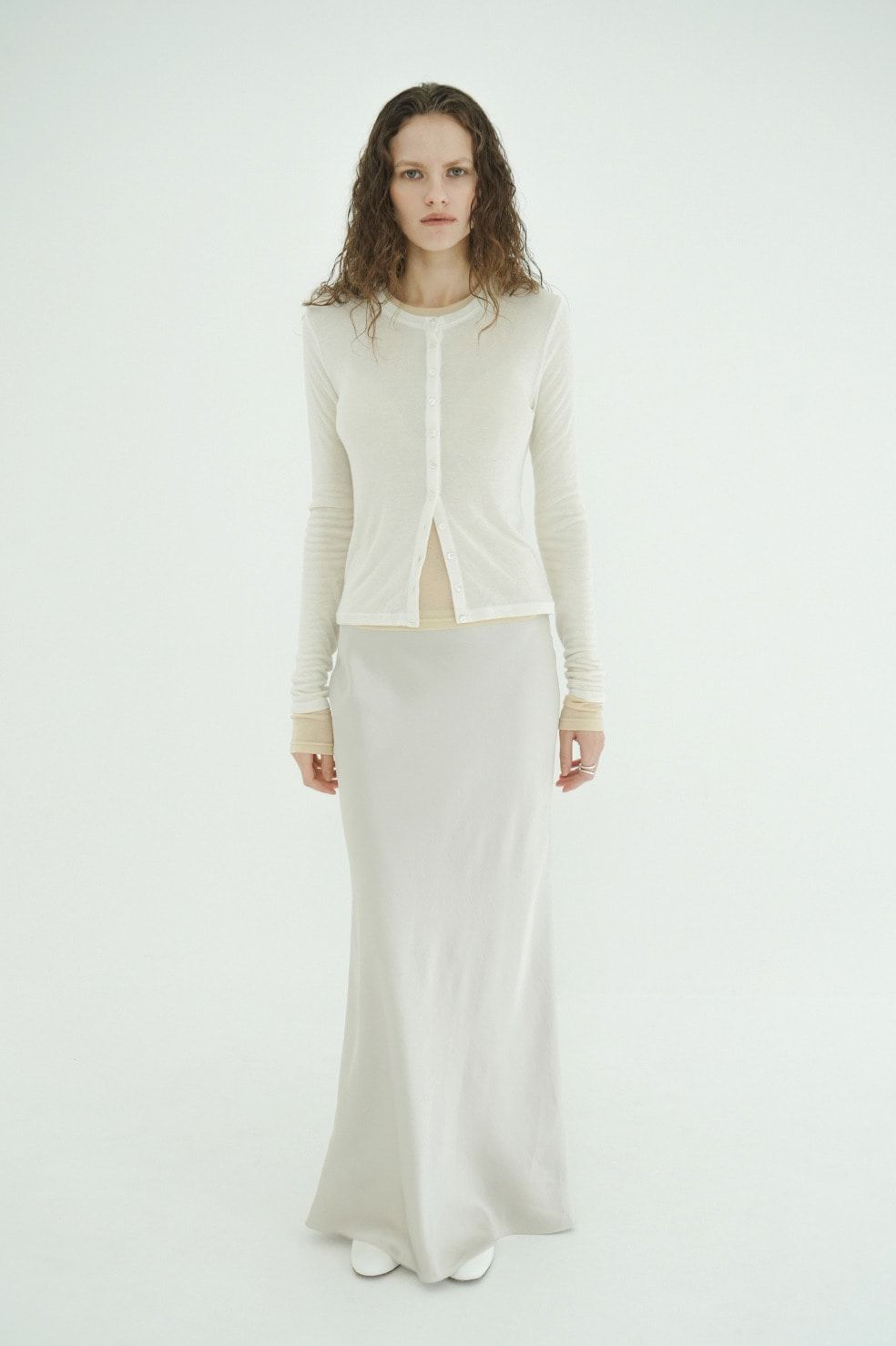 ソフトシアーレイヤードトップス - SOFT SHEER LAYERED TOPS(IVORY)