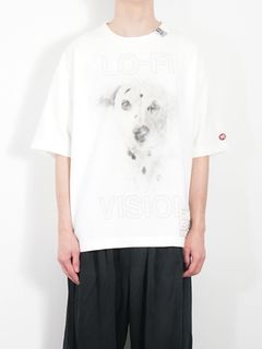 ドッグプリントTシャツ - Dog Printed T-shirt - WHITE