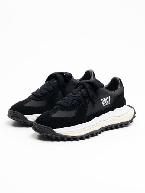 "LARRY / ラリー" OG Sole Mix Material Low-top Sneakers - オリジナルソールスニーカー（BLACK）