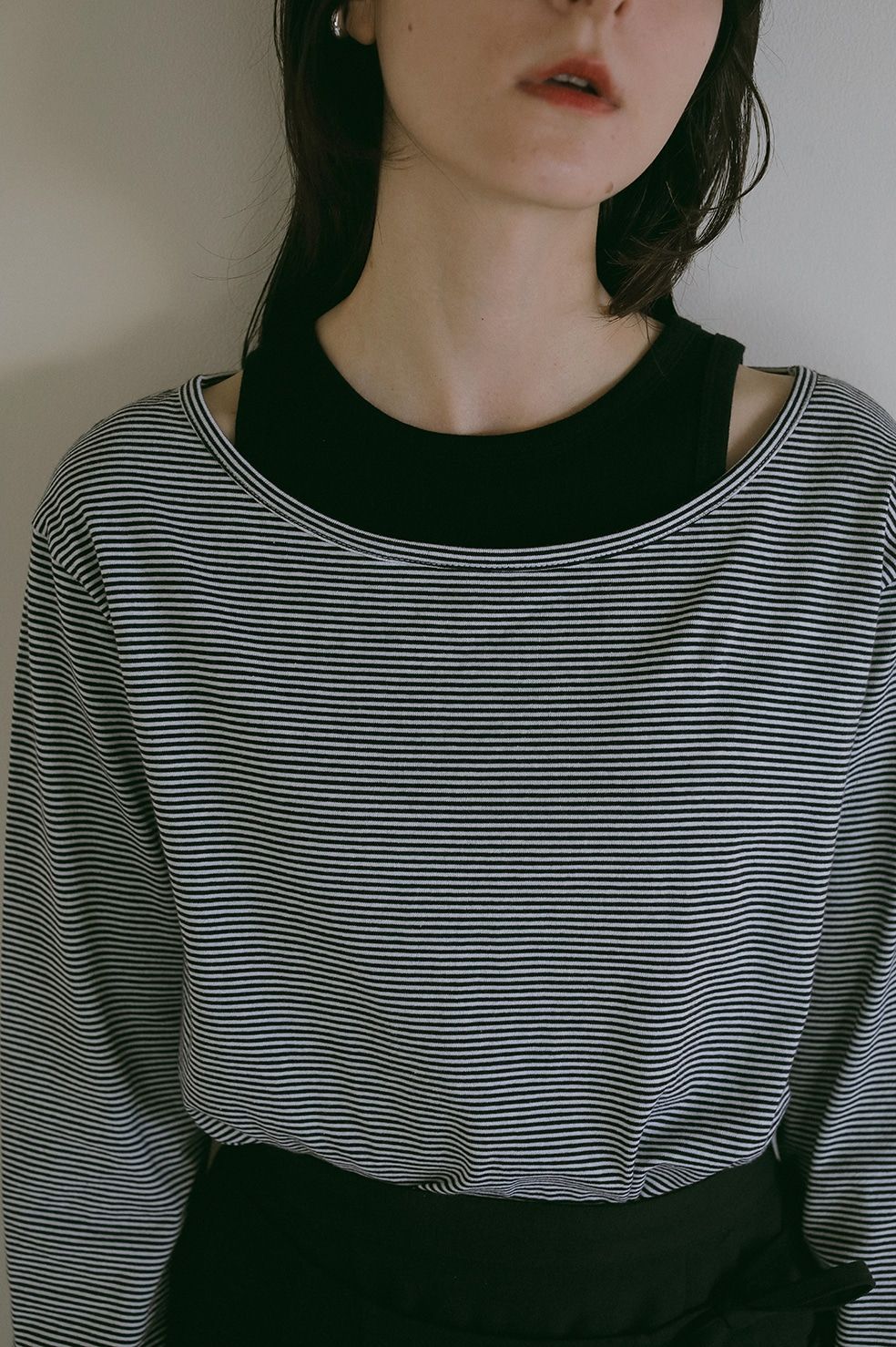 レイヤードカットソー  -   LAYER BORDER CUT TOPS