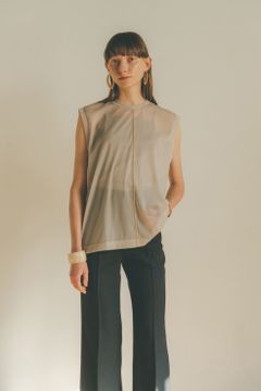 LINE SHEER N/S TOPS -  BEIGE