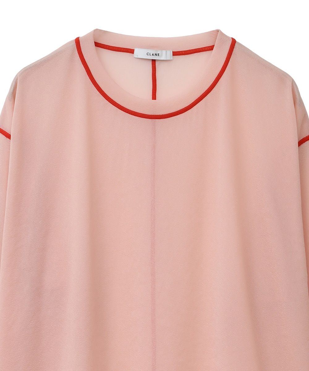 ロングスリーブカットソー - LINE SHEER L/S - PINK