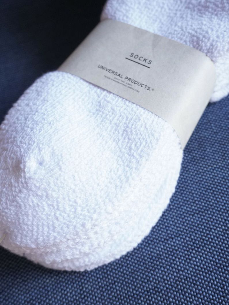 UNIVERSAL PRODUCTS - 3足パック パイル靴下 - 3P PILE SOCKS - WHITE | ADDICT WEB SHOP