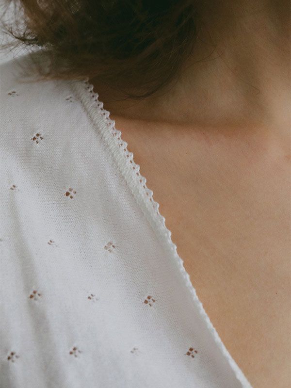 レースコンビカシュクールニットプルオーバー (WHITE)