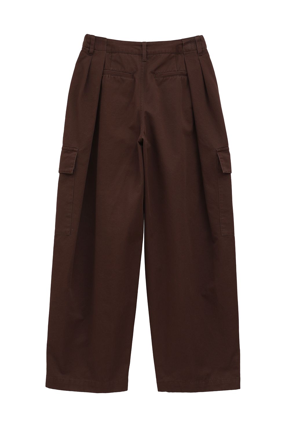 ワイドタックワークパンツ - WIDE TUCK WORK PANTS -  BROWN