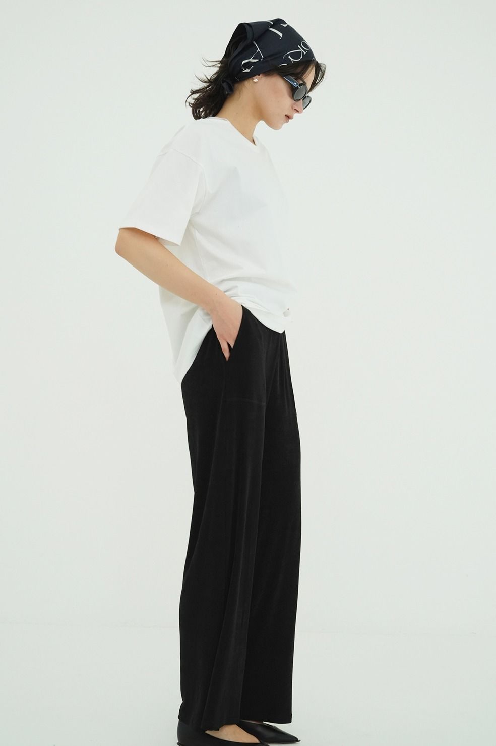 ジャージーパンツ - BRIGHT JERSEY PANTS (BLACK)