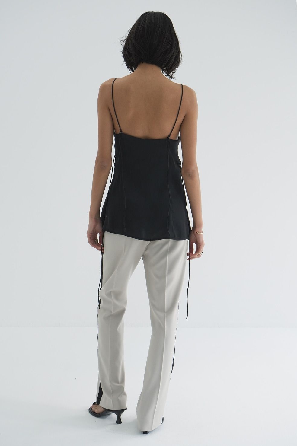CLANE DRAPE SATIN CAMI クラネキャミソール CLANE - ドレープサテンキャミソール - DRAPE SATIN CAMISOLE