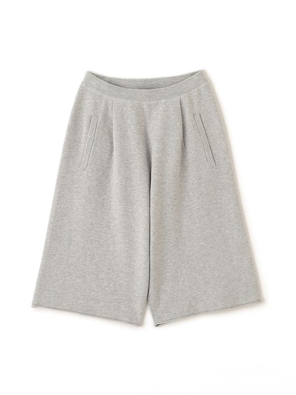 ダブルフェイスニットハーフパンツ(GREY)