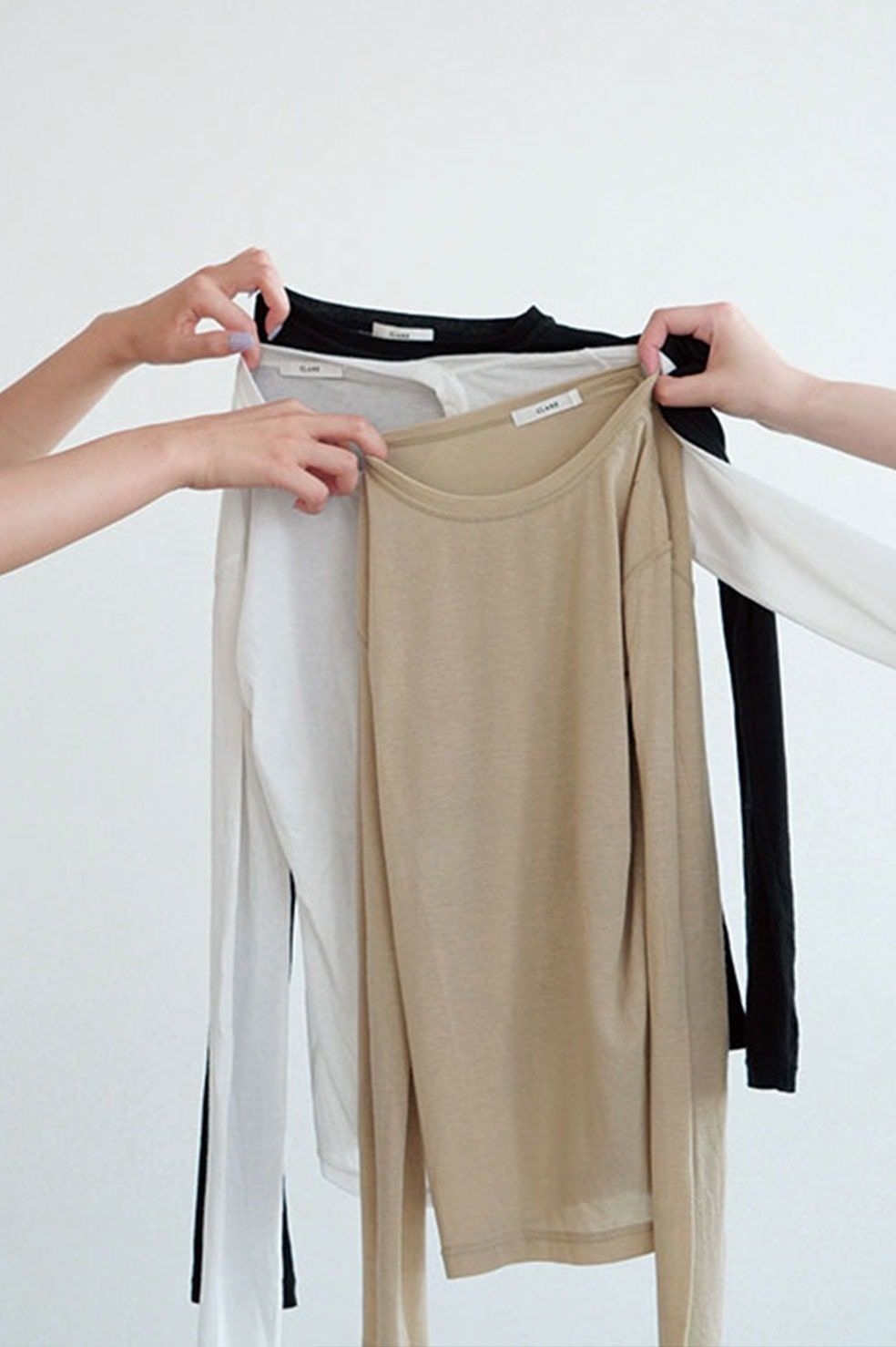 CLANE カシミア混 コンフォータブルクルートップス　カットソー CLANE - カシミア混クルーネックトップス - COMFORTABLE CREW