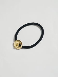 ロゴヘアゴム - S LOGO HAIR TIE - GOLD BLACK