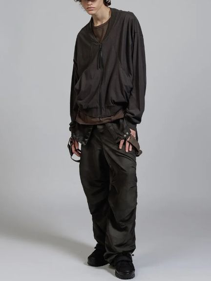 ジップブルゾン - Jersey Zip Blouson B / Gray Brown