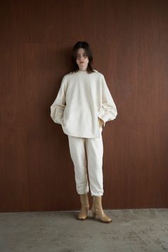 バルキー スリット セット アップ - BULKY SLIT SET UP - IVORY