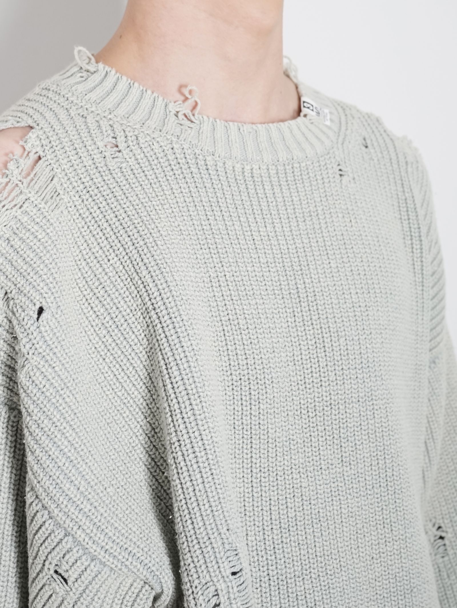 Maison MIHARA YASUHIRO - ブリーチドニットセーター - Bleached Maison MIHARA YASUHIRO - ブリーチドニットセーター - Bleached